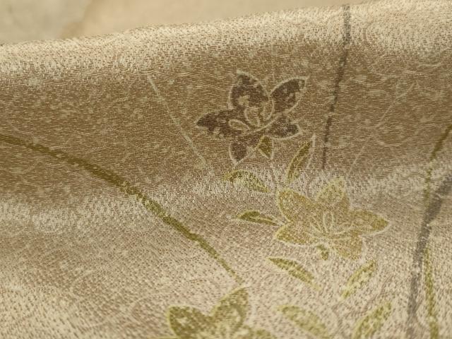 平和屋着物■上質な小紋 草花文 正絹 逸品 AABE0997tn - Image 4