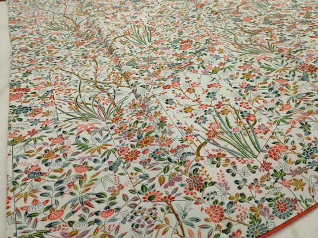平和屋着物■上質な小紋 亀甲草花文 正絹 逸品 AABF7121tn - Image 3