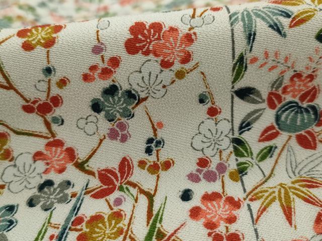 平和屋着物■上質な小紋 亀甲草花文 正絹 逸品 AABF7121tn - Image 4