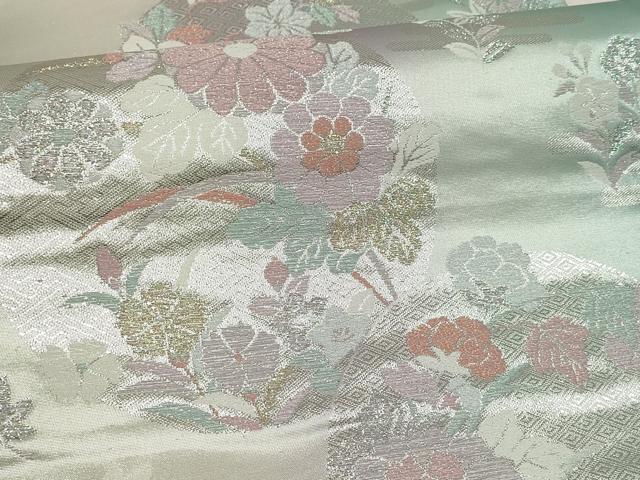 平和屋着物▼六通柄袋帯 花丸文 金銀糸 正絹 逸品 AABF7945wj - Image 3