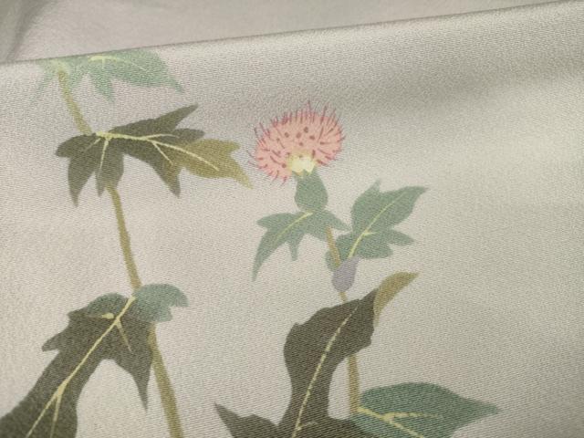 平和屋着物●二代目清次郎 手描き 訪問着 草花文 暈し染め 正絹 逸品 未使用 AABF9629ck - Image 7