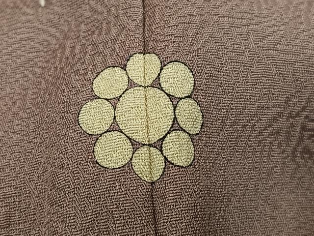 平和屋着物●上質な色無地 草花地紋 鳩羽鼠色 正絹 逸品 未使用 AABG0413ph - Image 7