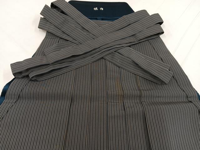 平和屋着物●男性 馬乗り袴 縞 正絹 逸品 AABG1088ph - Image 3