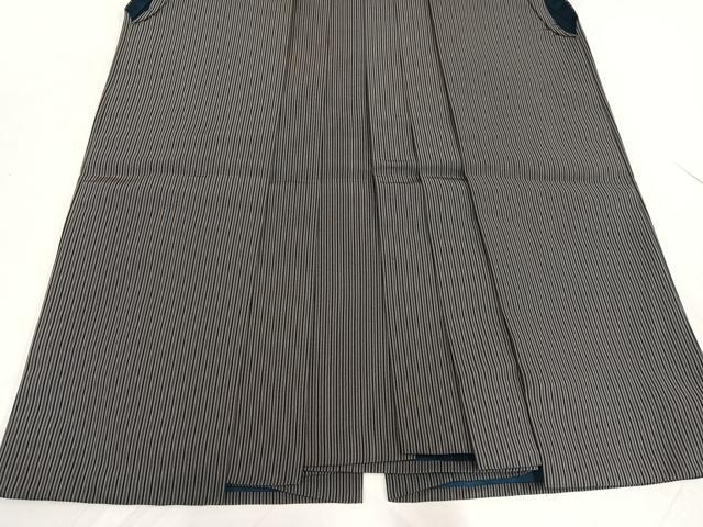 平和屋着物●男性 馬乗り袴 縞 正絹 逸品 AABG1088ph - Image 4