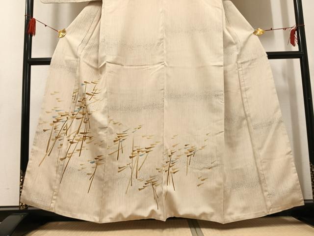 平和屋着物●訪問着 お召地 樹林文 正絹 逸品 AABG4152ph - Image 3