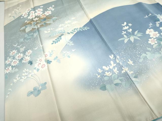 平和屋着物●訪問着 作家物 草花文 金彩 正絹 逸品 DABC2078ud - Image 5