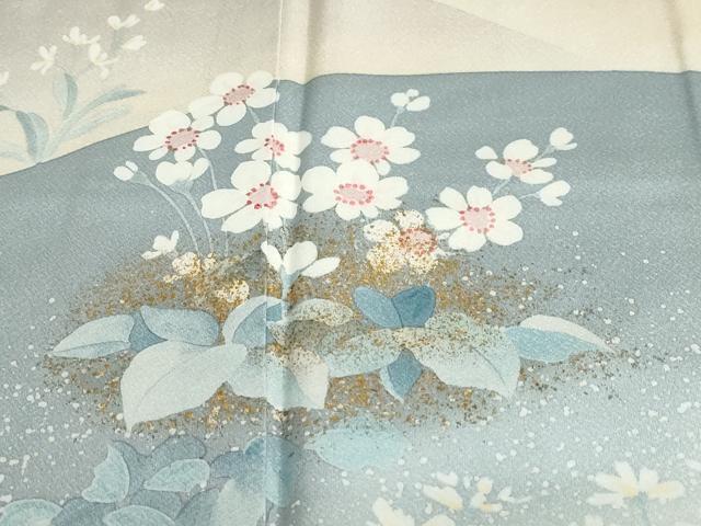 平和屋着物●訪問着 作家物 草花文 金彩 正絹 逸品 DABC2078ud - Image 6