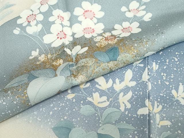 平和屋着物●訪問着 作家物 草花文 金彩 正絹 逸品 DABC2078ud - Image 7