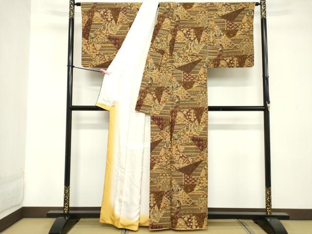 平和屋着物■上質な小紋 切嵌吉祥花文 正絹 逸品 DABC4928cd - Image 3