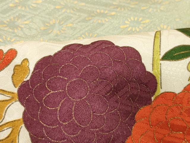 平和屋着物■訪問着 駒刺繍 牡丹花丸文 金彩 正絹 逸品 DABC4941cd - Image 5