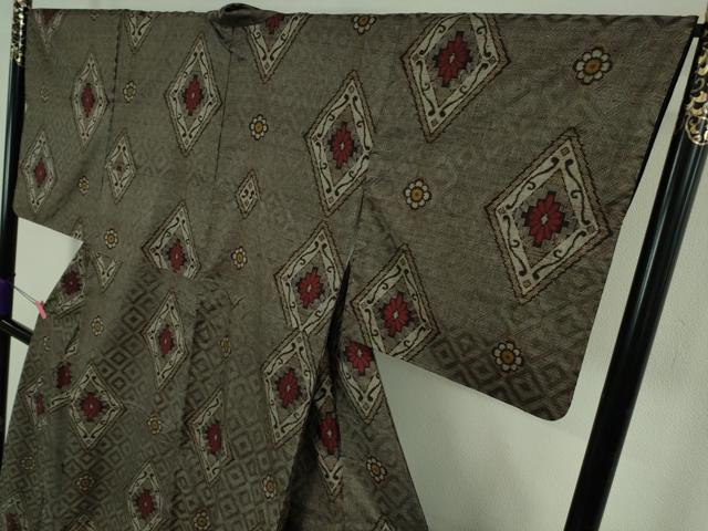 平和屋着物●希少 本場大島紬 龍郷絣 逸品 DZAB4392kh6 - Image 4