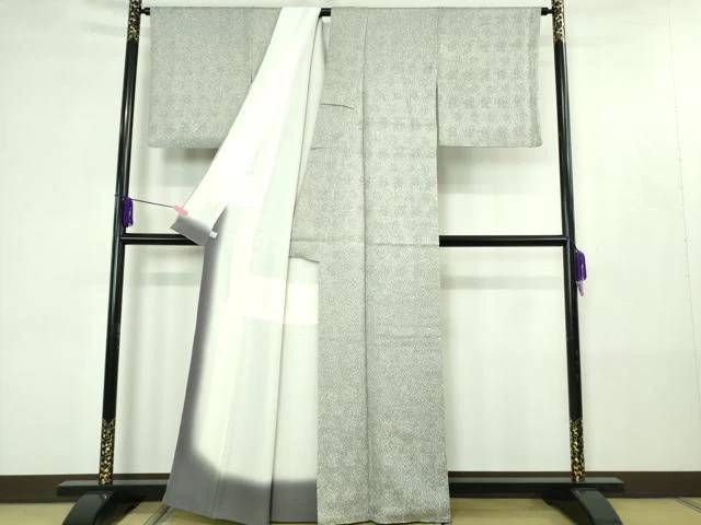 平和屋着物●極上 名門 藤娘きぬたや・総絞り 杢目絞り 小紋 鈴乃屋扱い 逸品 DZAB4399kh6 - Image 3