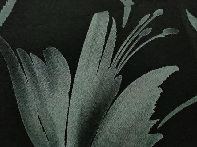 平和屋着物●極上 小紋 枝花文 黒地 逸品 未使用 DZAB4402kh6 - Image 7