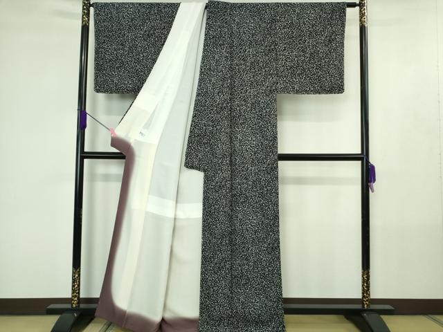 平和屋着物●極上 小紋 音符 音楽記号 ト音記号 黒地 逸品 未使用 DZAB4408kh6 - Image 3